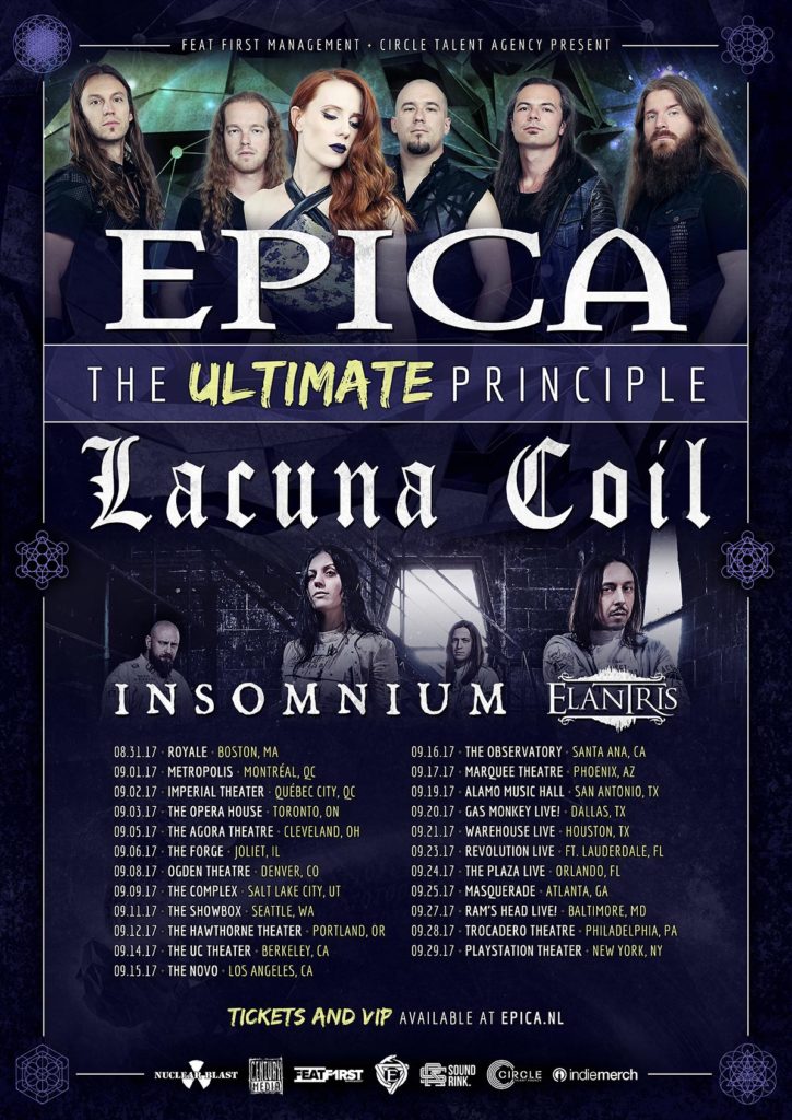 Epica “The Ultimate Principle” Tour Poster